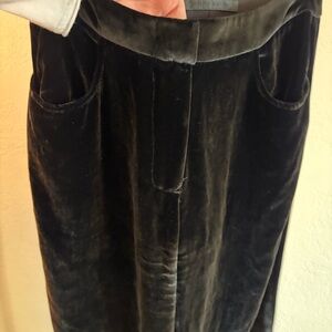 Jenni Kayne Black Velvet Trousers – Luxe Wide Leg – Minimalist Chic - Size 4